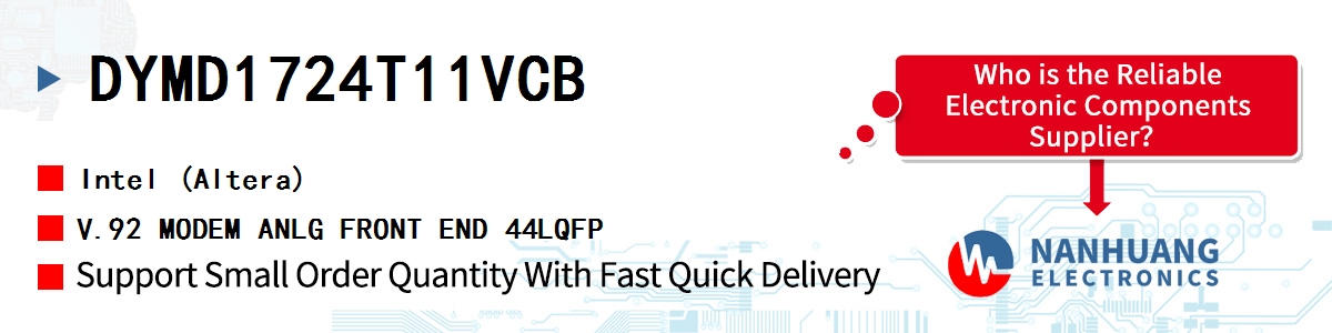 DYMD1724T11VCB Altera V.92 MODEM ANLG FRONT END 44LQFP