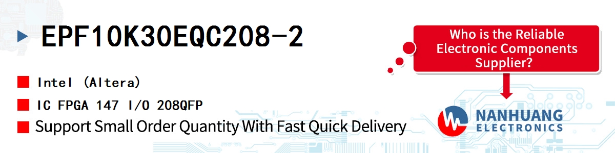 EPF10K30EQC208-2 Altera IC FPGA 147 I/O 208QFP