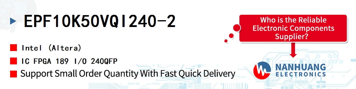 EPF10K50VQI240-2 Altera IC FPGA 189 I/O 240QFP