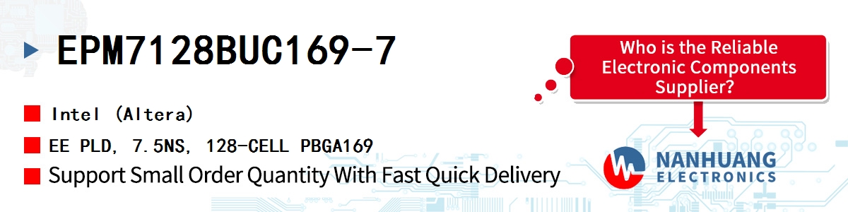EPM7128BUC169-7 Altera EE PLD, 7.5NS, 128-CELL PBGA169
