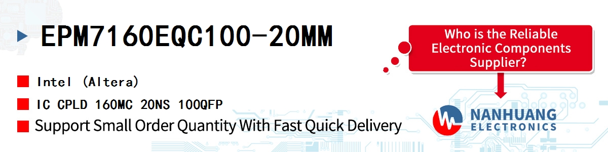 EPM7160EQC100-20MM Altera IC CPLD 160MC 20NS 100QFP