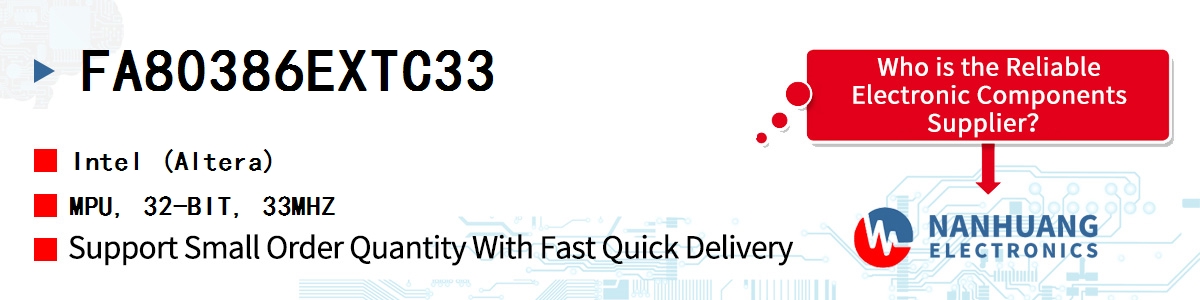 FA80386EXTC33 Altera MPU, 32-BIT, 33MHZ