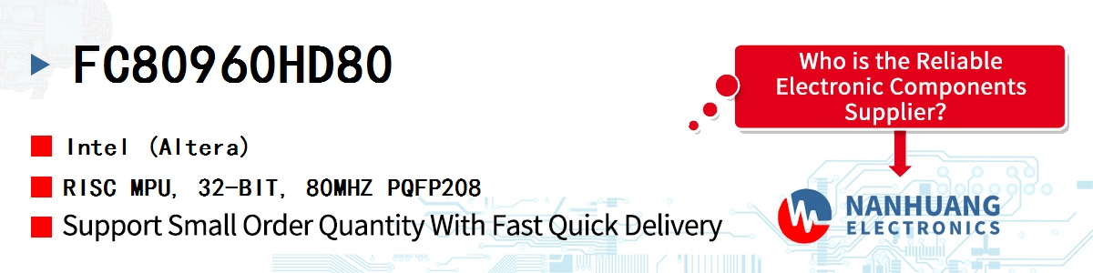 FC80960HD80 Altera RISC MPU, 32-BIT, 80MHZ PQFP208