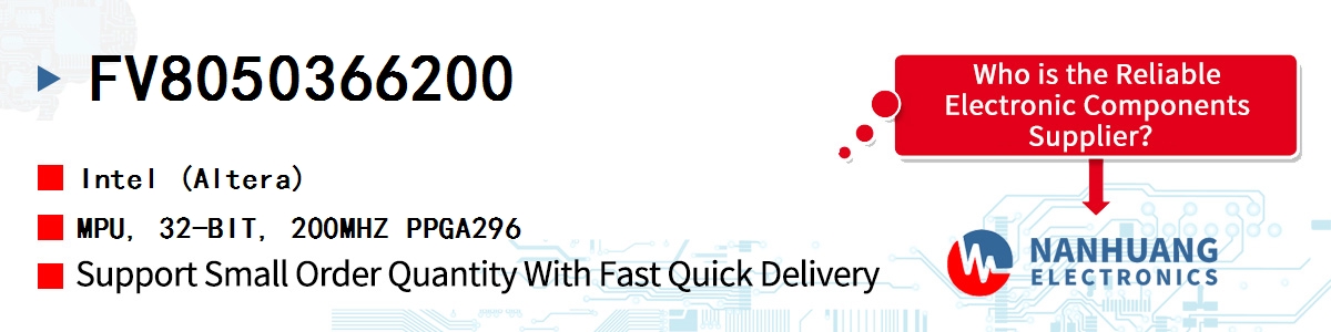 FV8050366200 Altera MPU, 32-BIT, 200MHZ PPGA296