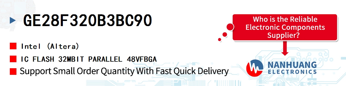 GE28F320B3BC90 Altera IC FLASH 32MBIT PARALLEL 48VFBGA