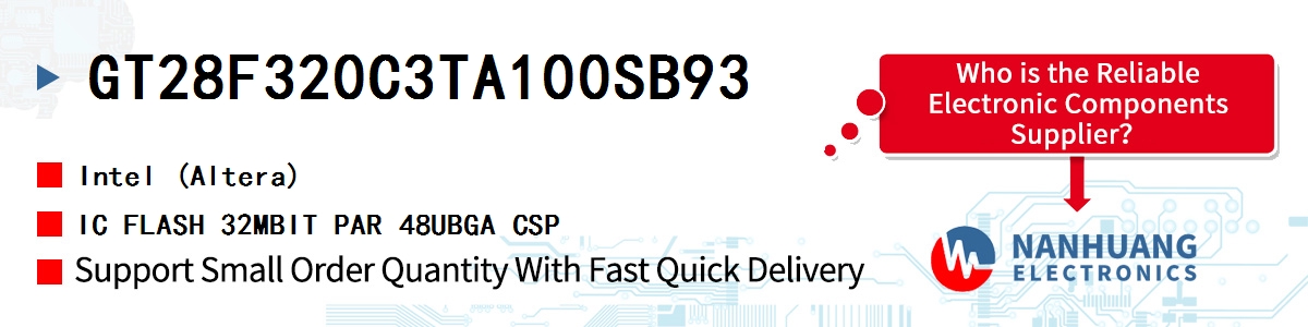 GT28F320C3TA100SB93 Altera IC FLASH 32MBIT PAR 48UBGA CSP