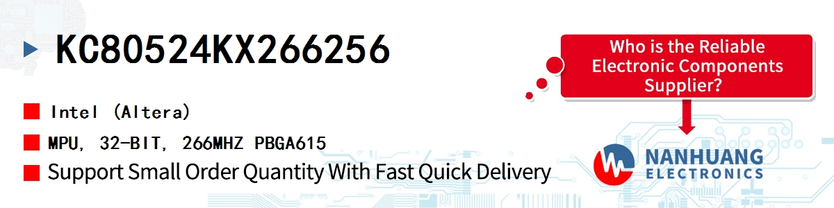 KC80524KX266256 Altera MPU, 32-BIT, 266MHZ PBGA615