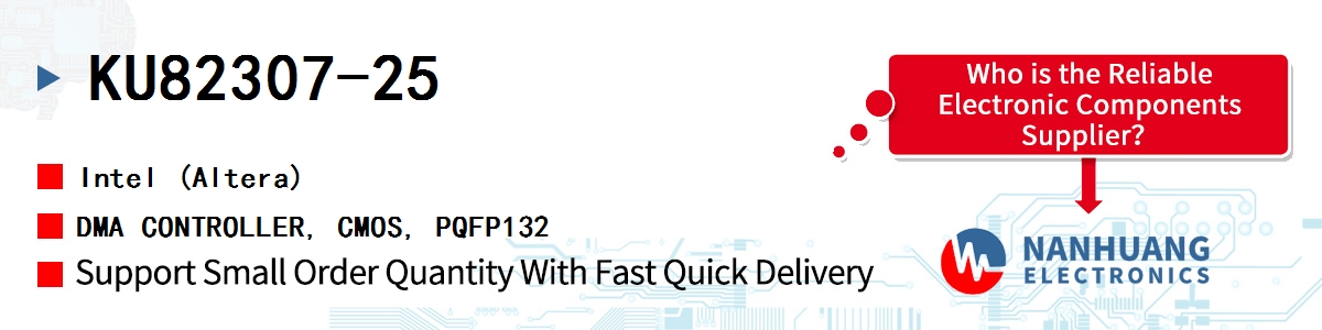 KU82307-25 Altera DMA CONTROLLER, CMOS, PQFP132