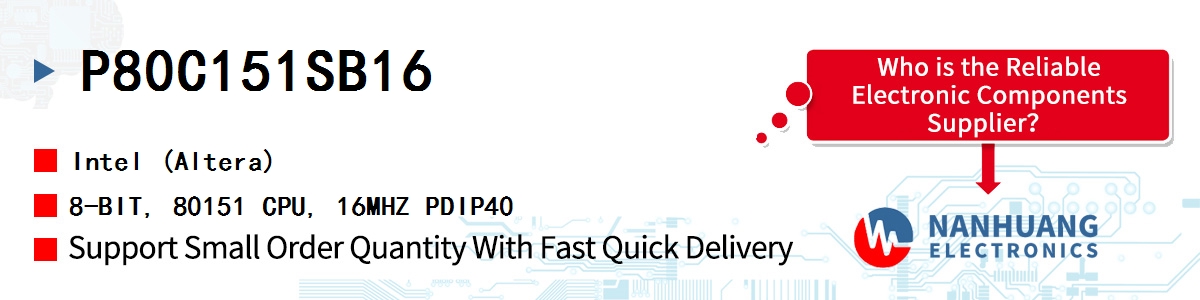 P80C151SB16 Altera 8-BIT, 80151 CPU, 16MHZ PDIP40