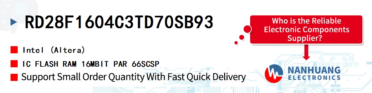 RD28F1604C3TD70SB93 Altera IC FLASH RAM 16MBIT PAR 66SCSP