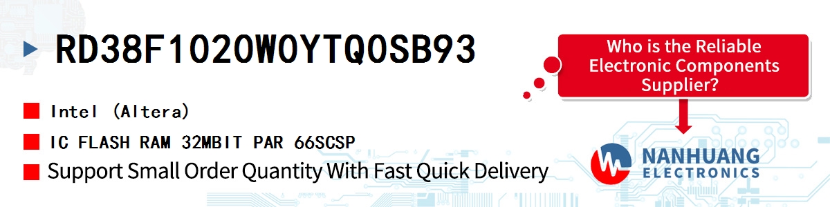 RD38F1020W0YTQ0SB93 Altera IC FLASH RAM 32MBIT PAR 66SCSP