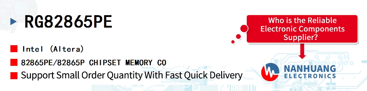 RG82865PE Altera 82865PE/82865P CHIPSET MEMORY CO
