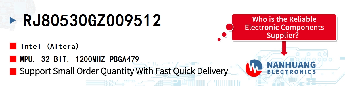 RJ80530GZ009512 Altera MPU, 32-BIT, 1200MHZ PBGA479