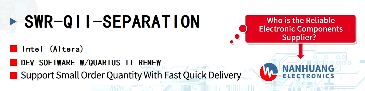 SWR-QII-SEPARATION Altera DEV SOFTWARE W/QUARTUS II RENEW