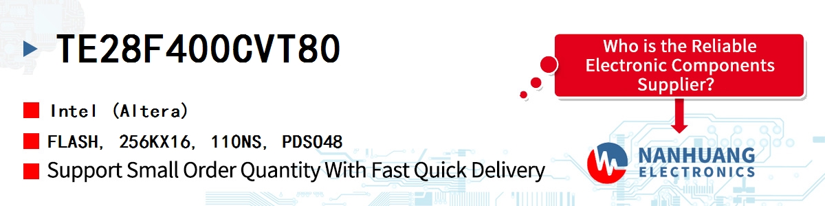 TE28F400CVT80 Altera FLASH, 256KX16, 110NS, PDSO48