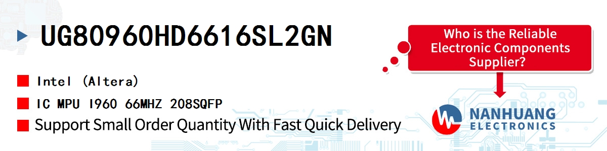 UG80960HD6616SL2GN Altera IC MPU I960 66MHZ 208SQFP